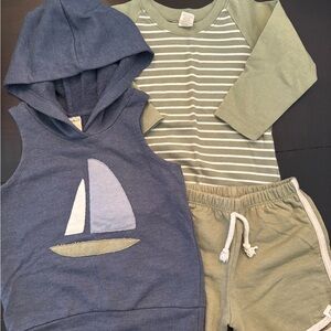 Kids Nautical Hoodie and Striped Top Set